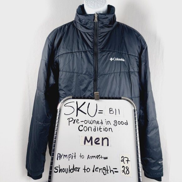 Columbia Men's Black Omni-Heat Interchange Padded Puffer Jacket Size L - Picture 14 of 14